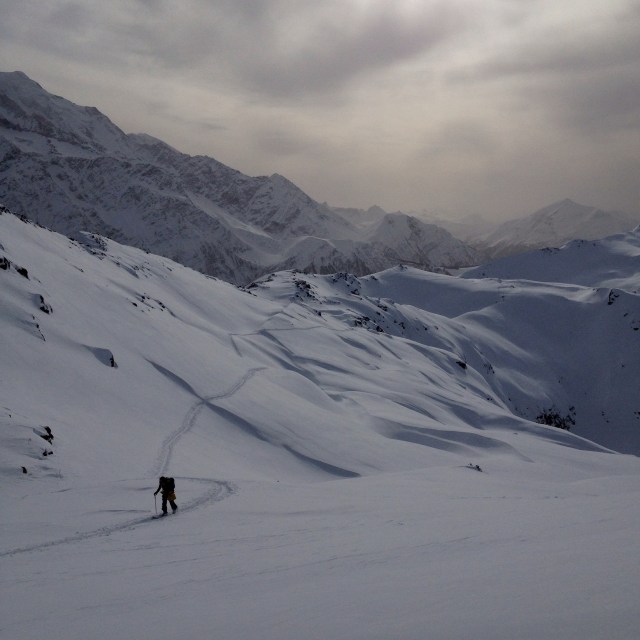 Nice snow! Kasia ski touring in the Aiguilles Rouges above Chamonix. I came to skiing pretty late but have really enjoyed putting the hours in over the last few seasons. I love touring around in the mountains, particularly when it's quiet.