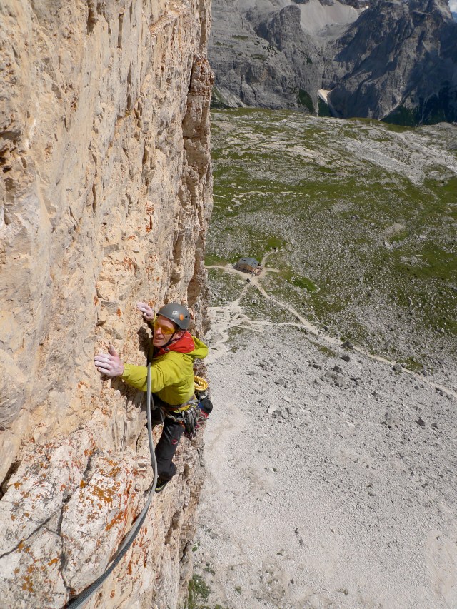 Before heading back to the UK I was lucky to be able to spend some time with this guy. This climb in the Dolomites was on Garry's 40th birthday. Rock climbing doesn't get much better.